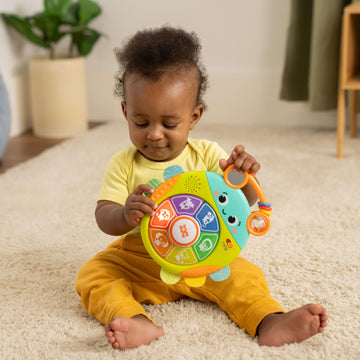 Bright Starts Safari Surprise Multisensory Toy, Light-Up Electronic Baby Toy with Animal Sounds and Melodies, Press for Cause an