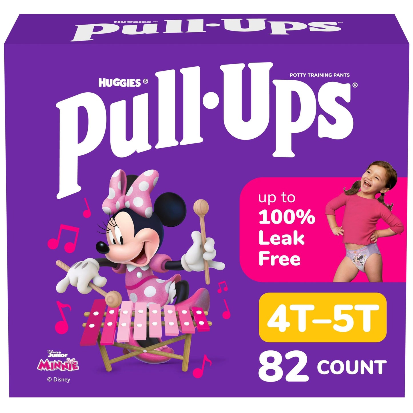 Pull-Ups Girls Potty Training Pants, Size 4T-5T Training Underwear (38-50 lbs), 82 Count