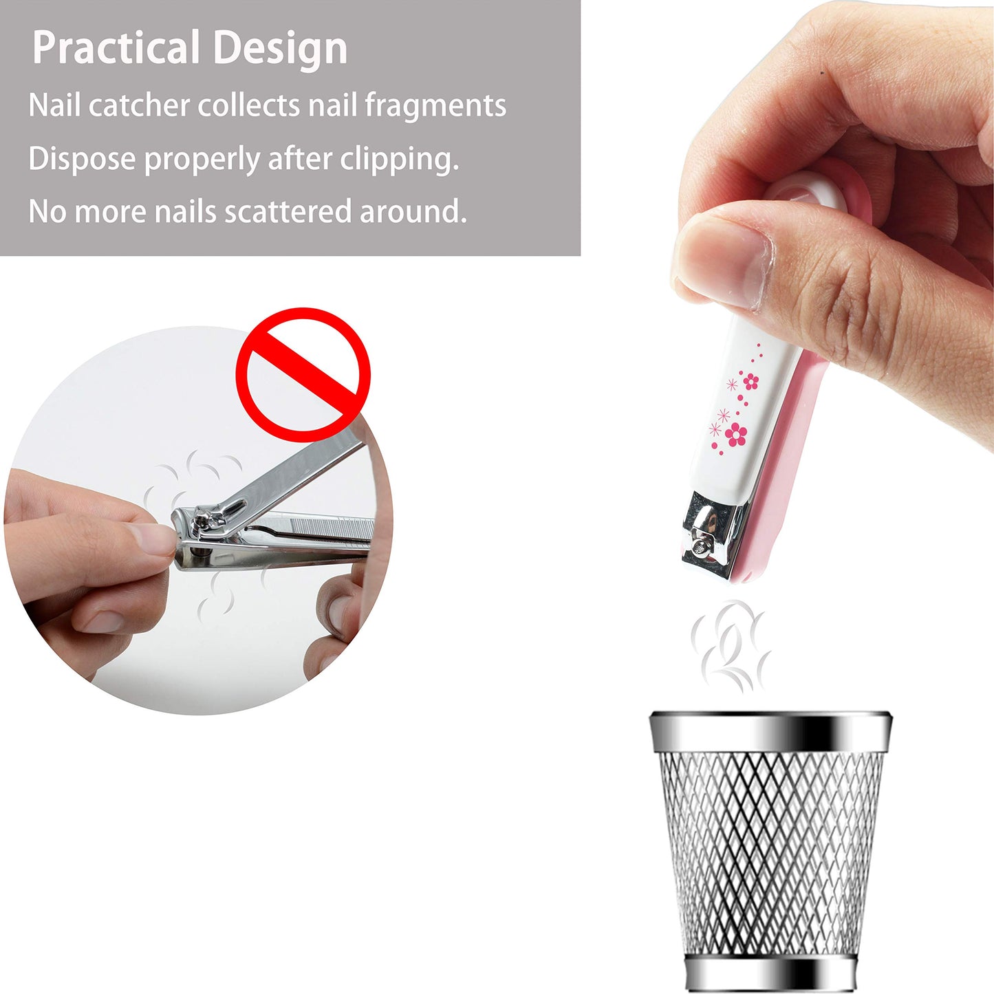Pafason Baby Safety Nail Clipper With Nail Catcher And Baby Glass Nail File, Czech Float Glass, Stainless Steel, Ideal Shower Gi