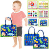 Busy Board, Toddler Busy Book for 1 2 3 4 Year-Old Boys Girls Birthday Gifts - 8 in 1 Preschool Educational Learning Toys with A