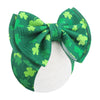 Yanjie 7 ' St.Patrick 'S Day Large Bow For Baby Girl Headband Newborn Infant Kids Shamrock Double Layer Messy Bow Headwrap