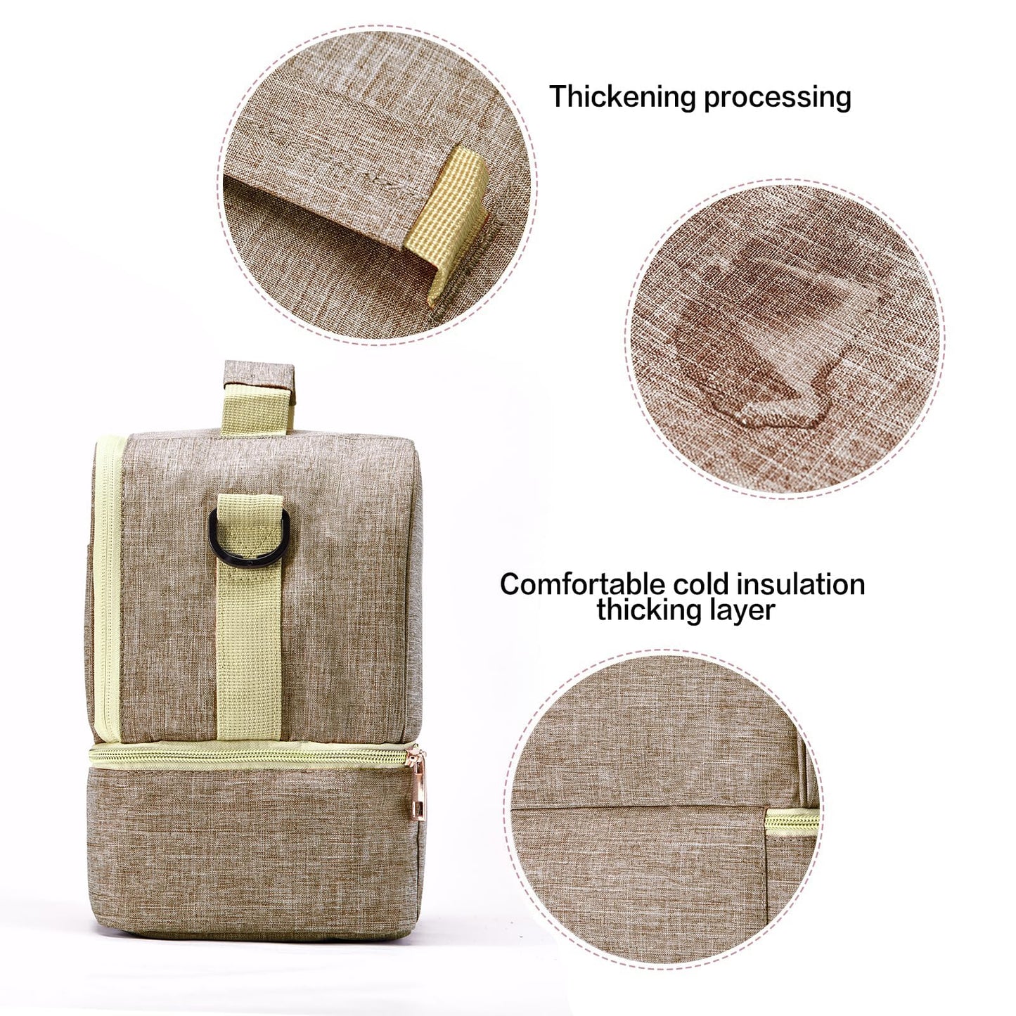 Breast Pump Bag Cooler Compartment For Breast Pump - Cooler And Moistureproof Bag Double Layer For Mother Breast Milk Pump Lunch