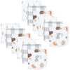 Hudson Baby Unisex Baby Cotton Muslin Washcloths, Woodland, One Size