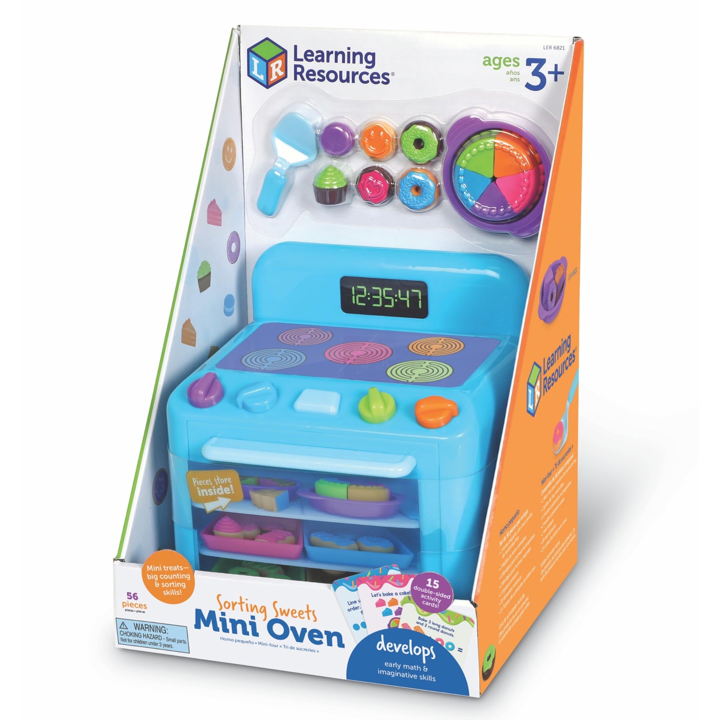 Learning Resources Sorting Sweets Mini Oven - Pretend Play Food, Play Kitchen, Sorting Toy for Kids, Easy-Bake Oven, Gifts for K