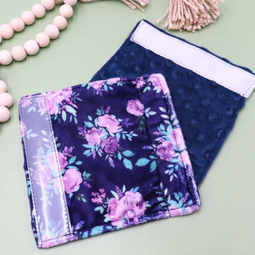 Baby Car Seat Belt Covers, Purple Flower Car Seat Strap Covers For Boys Girls, Fleece Stroller Strap Cover For Kids, Soft Car Se