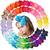 30Pcs 6 Inch Hair Bows For Girls, Oaoleer Grosgrain Ribbon Bows Alligator Clips Double-Deck Big Hairbows Hair Barrettes Hair Acc