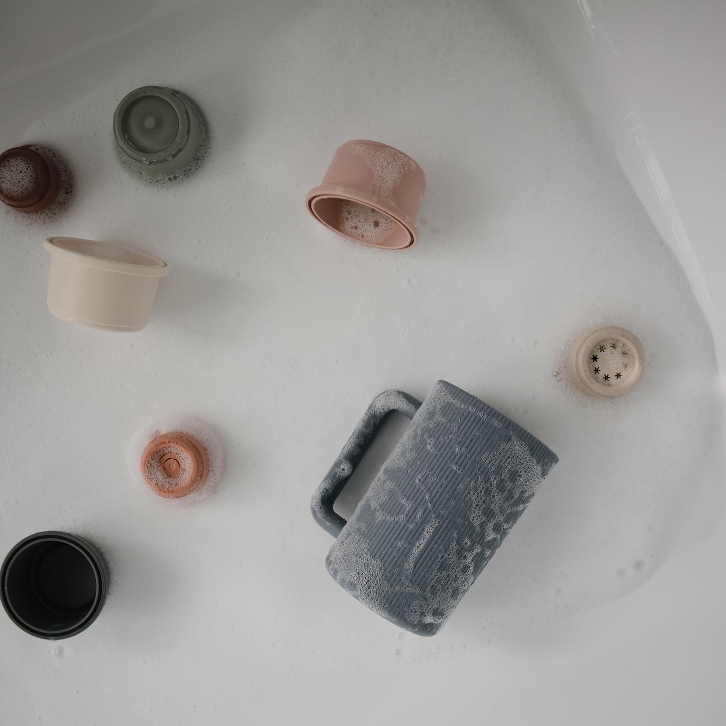 Mushie Baby Bath Rinse Cup | 100% Food Grade Silicone | Wash Rinser Cup For Kids (Tradewinds)