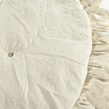 Lush Decor Baby Round Ruffle Play Mat, 36' Diameter, Neutral