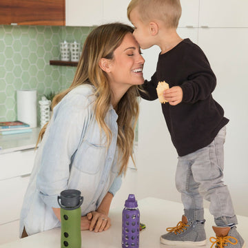 Lifefactory Flat Caps 2-Pack For 4-Ounce And 9-Ounce Bpa-Free Glass Baby Bottles, White