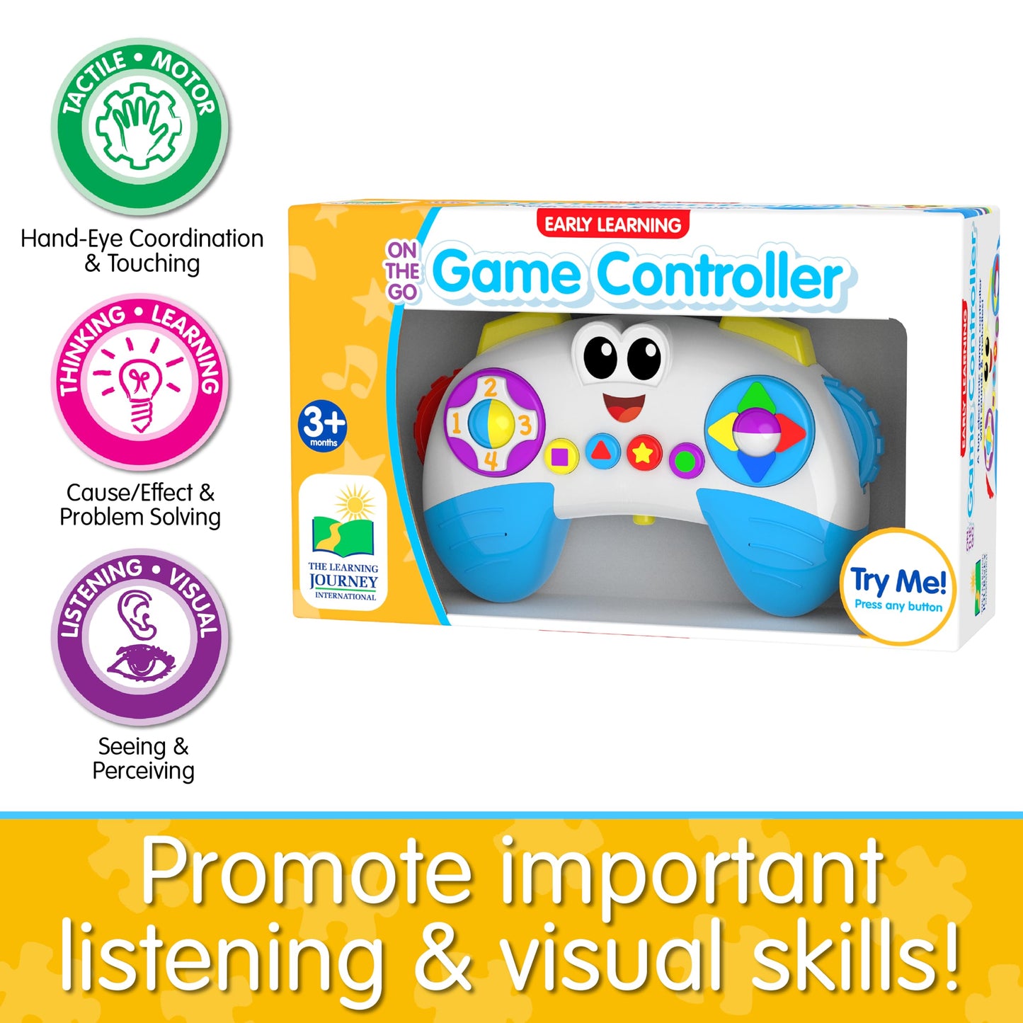 The Learning Journey Early Learning - On The Go Game Controller - Baby Game Controller Toy for Boys & Girls Ages 3 Months and Up