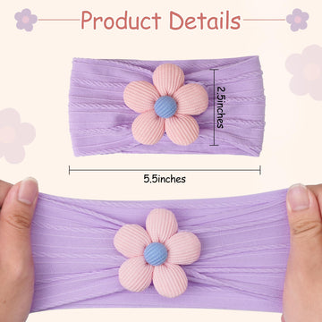 C Llot Baby Flower Headbands Baby Girls Nylon Headbands Soft Elastic Hairbands Hair Accessories For Newborn Infant Toddler Kids