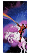 Jay Franco Marvel Deadpool Unicorn Galaxy Bath Pool Beach Towel - Super Soft & Absorbent 100% Cotton Towel, Measures 28 X 58 Inc