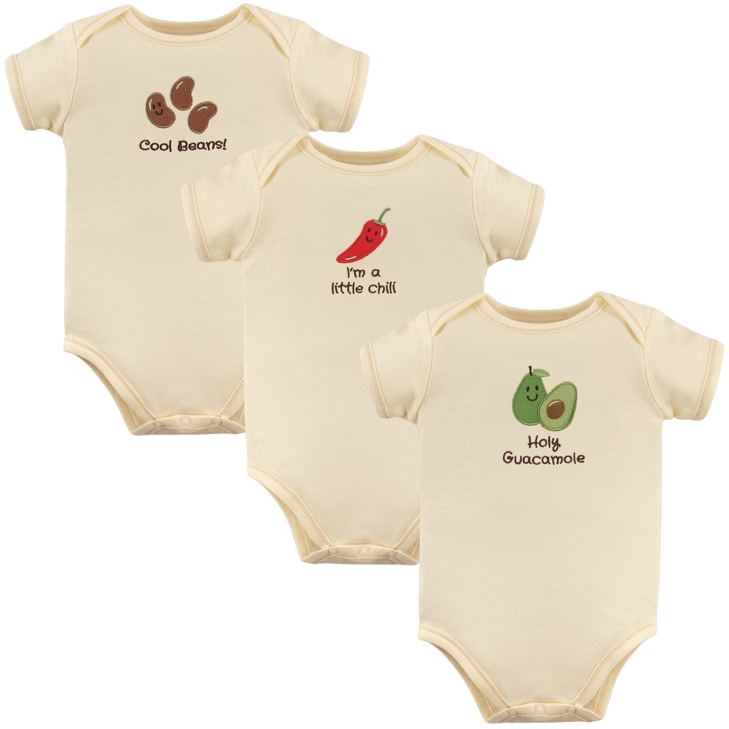 Touched By Nature Baby Boys Organic Cotton Bodysuits Bodysuit, Guacamole, 6-9 Months Us