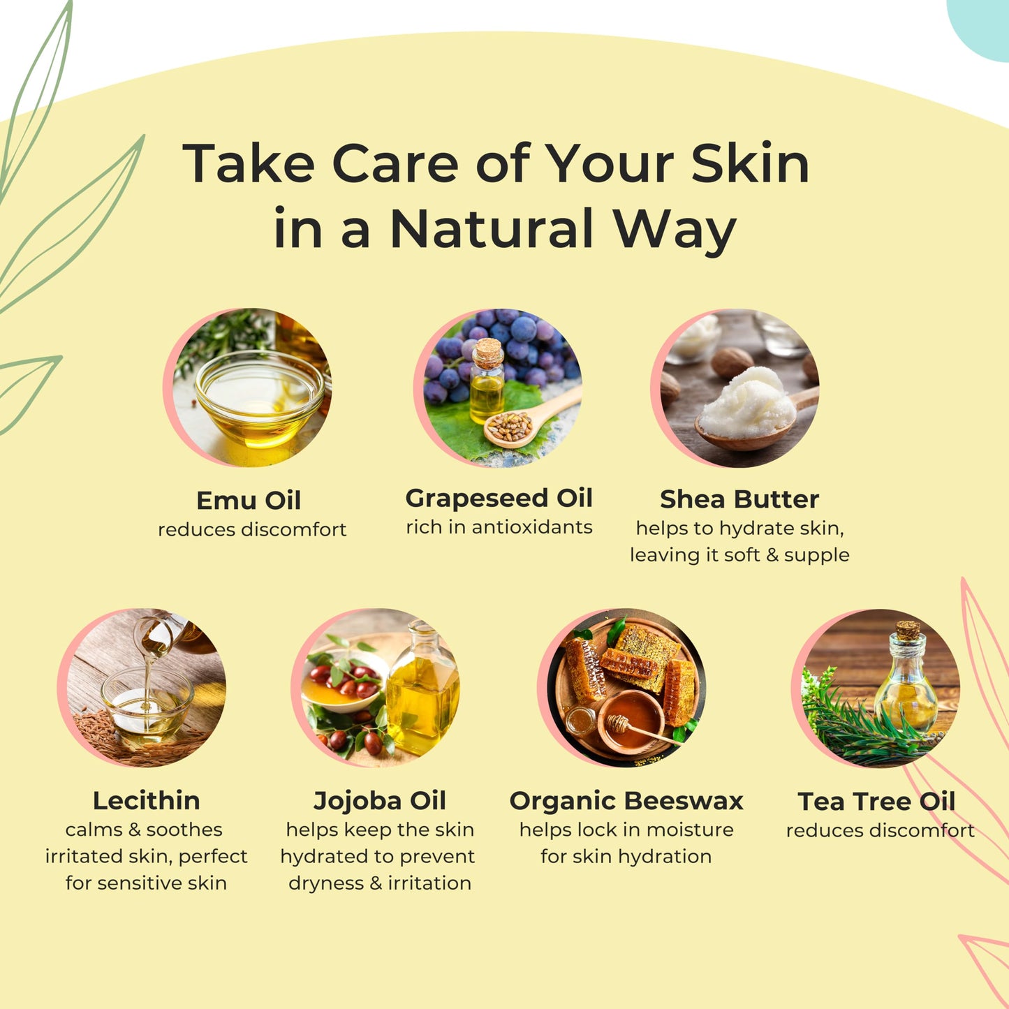 Zinc Oxide Cream For Adults & Kids - Natural Moisturizer & Skin Protectant Barrier Cream With Pure Emu Oil, Omega 3 6 9, & Shea