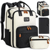 Rainsmore Diaper Bag Backpack, Large Waterproof Baby Bag With Changing Pad, Detachable Crossbody Bag & Stroller Straps Travel Di