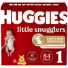 Huggies Size 1 Diapers, Little Snugglers Newborn Diapers, Size 1 (8-14 Lbs), 84 Count