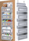 CASAZENITH Over The Door Organizer Storage with 10 Pockets, 5 Shelf Hanging Door Storage Organizer for Nursery, Pantry, Bathroom