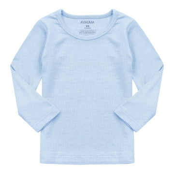 Avauma Baby Boys Girls Pajama Set Kids Toddler Snug Fit Ribbed Sleepwear Pjs For Daily Life Style (Js/Sky Blue(L))