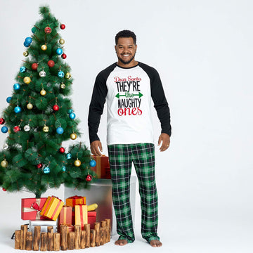 Iffei Matching Family Pajamas Sets Christmas Pj'S Letter Print Top And Plaid Bottom Sleepwear Jammies With Pockets 12-13 Years