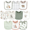 Hudson Baby Unisex Baby Cotton Bibs, Forest Animals, One Size