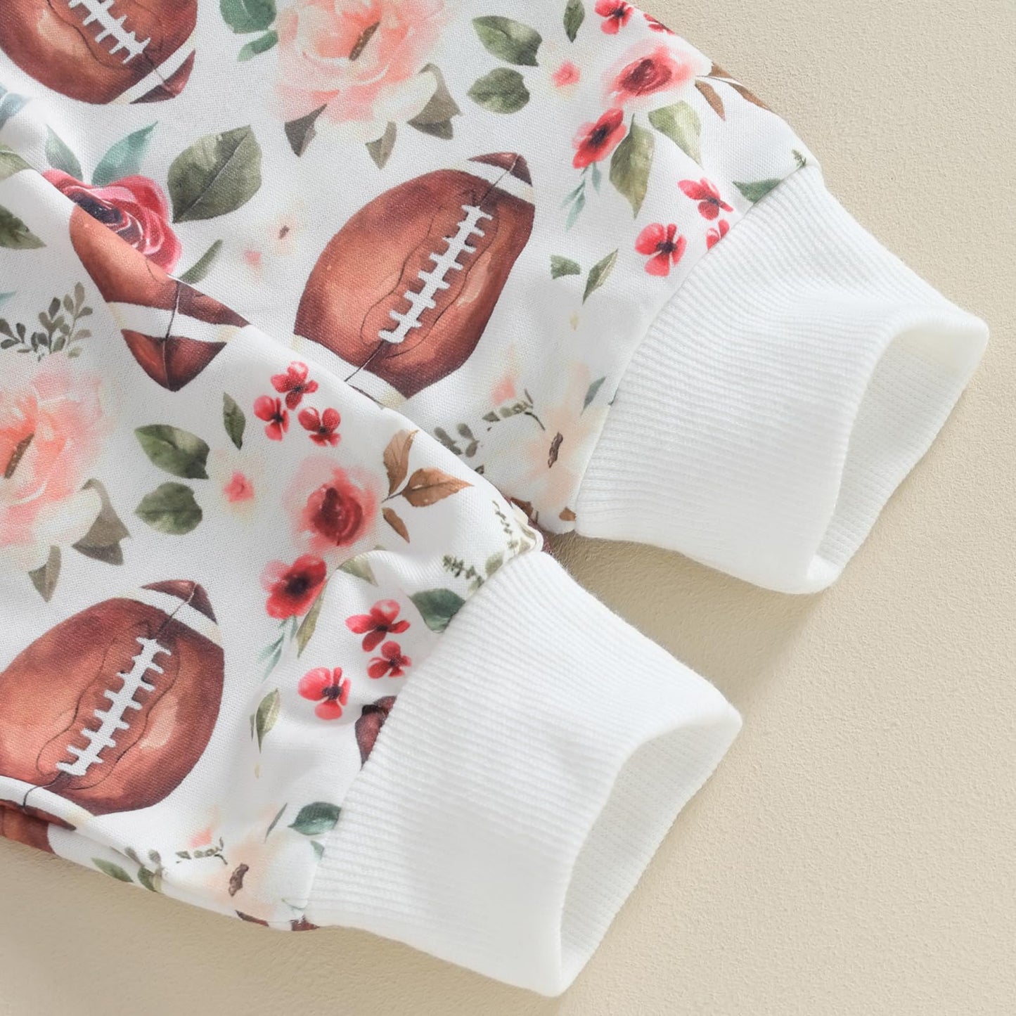 Ciycuit 3Pcs Baby Girl Football Outfits Letter Print Sweatshirt + Pants + Headband 0 6 12 18 24 Months Clothes 18-24 Months