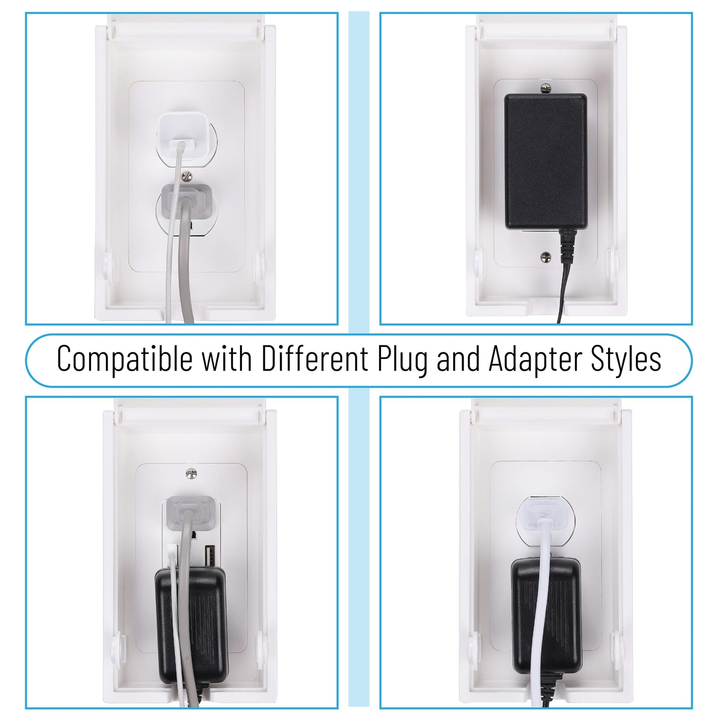 Bates - Baby Safety Outlet Cover Box, 2 Pack, Baby Proof Outlet Covers Baby Proofing, Plug Covers For Electrical Outlets, Socket