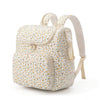 Lushandy Quilted Diaper Bag Backpack, Floral Puffer Diaper Backpack with Stroller Straps Large Baby Travel Hospital Bag