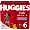 Huggies Little Movers Baby Diapers, Size 6 (35+ Lbs), 84 Ct