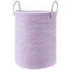 Mojoscend 80L Extra Large Purple Hamper Laundry Basket For Nursery Kids16Dx22H Inches Tall Lavender Blanket Basket For Girls Cot