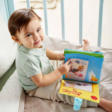 Haba My First Photo Album - Soft Fabric Baby Book Fits Eight 4' X 6' Photos For Ages 12 Months +