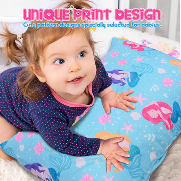 Cloele Toddler Pillowcase Mermaids Envelope Travel Pillowcase Small Pillow Cover Fits Pillows Sized 12X16 Or 13X18-2 Pack Kids P