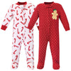Hudson Baby Unisex Baby Fleece Sleep And Play, Sugar Spice, 6-9 Months