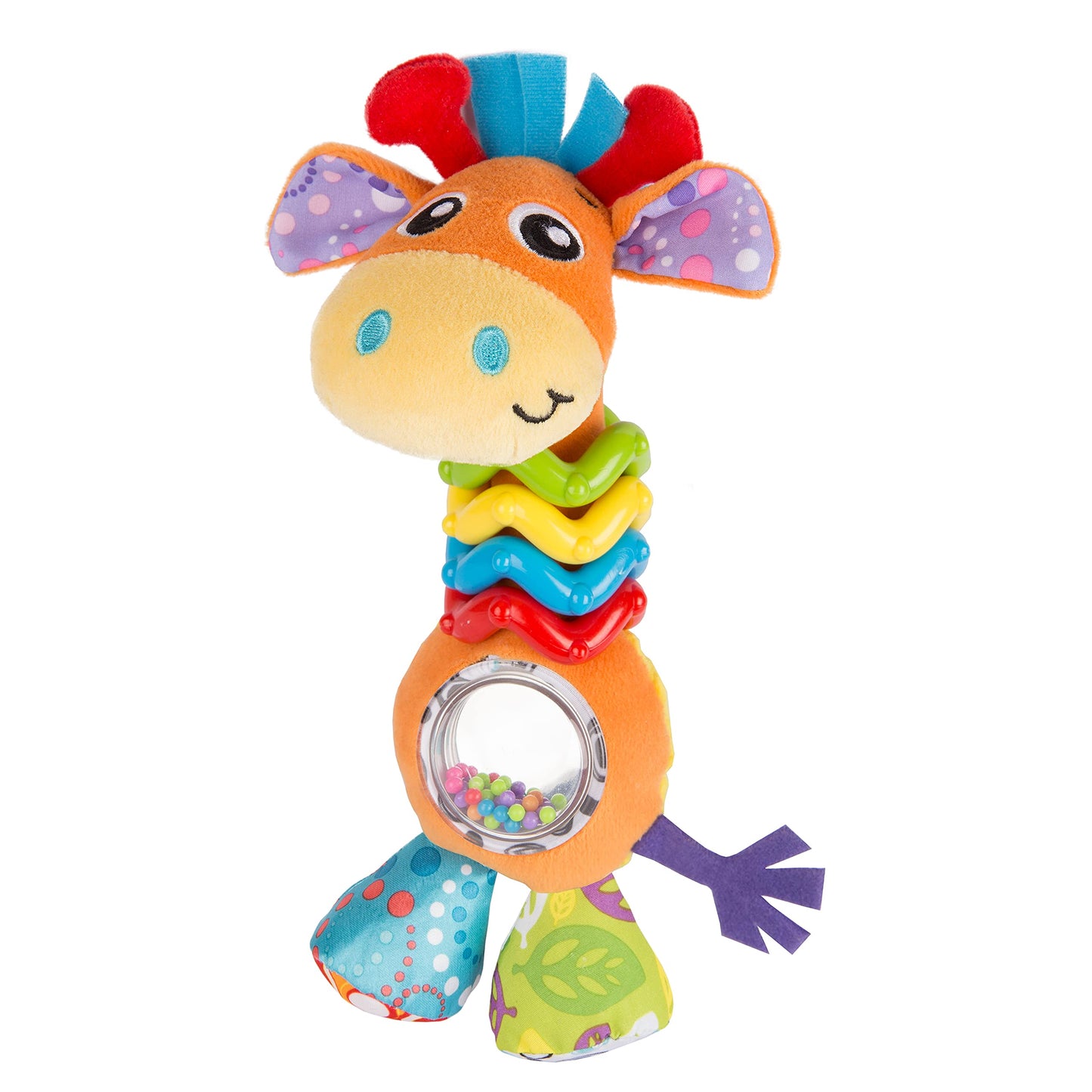 Playgro Bead Buddy Giraffe - Interactive Baby Rattle Toy and Teether for Developmental Fun, Engaging Infant & Toddler Giraffe To