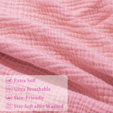 Pro Goleem Muslin Nursing Pillow Cover, 100% Cotton Soft Breathable Feeding Pillow Slipcover For Breastfeeding Moms, Fits Standa