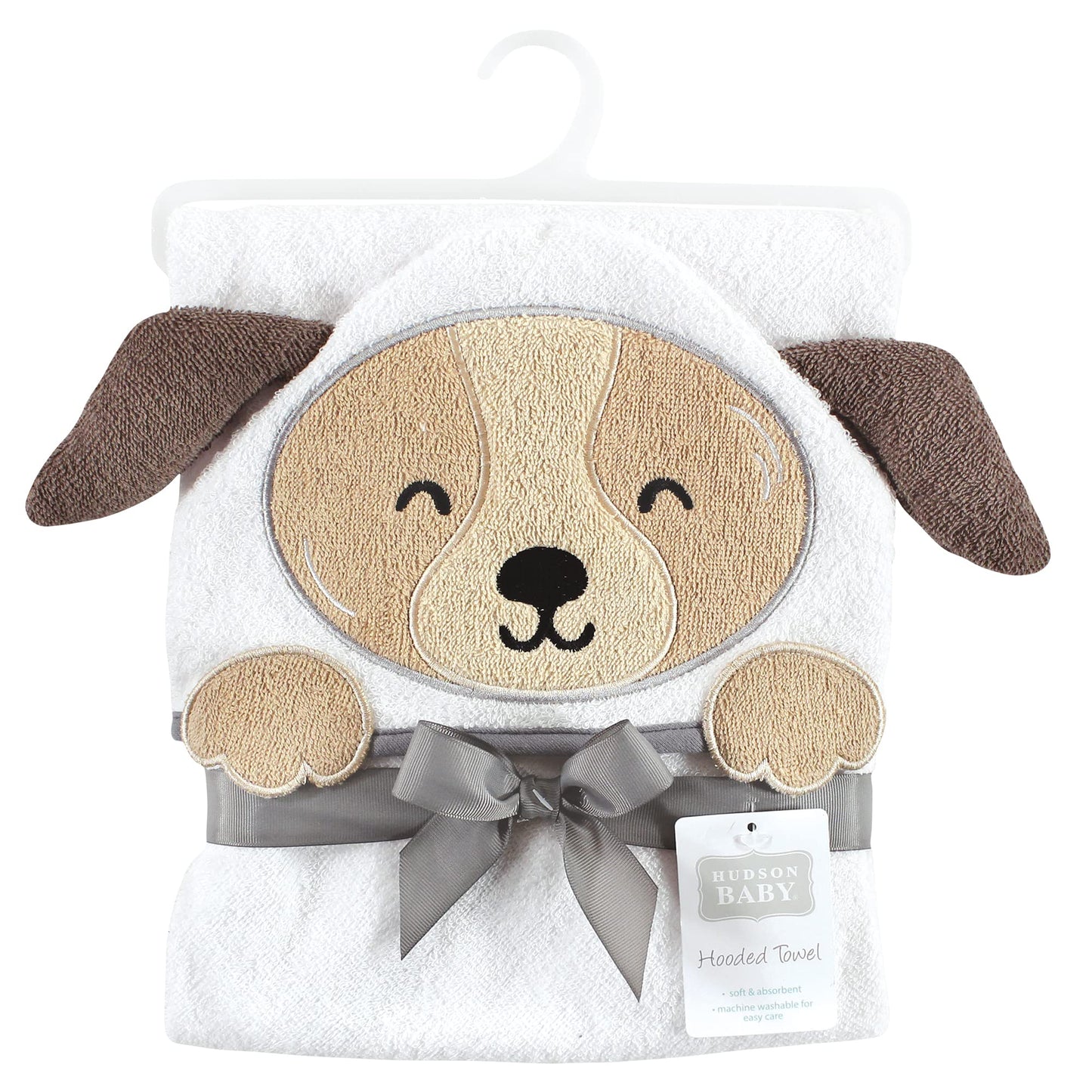 Hudson Baby Unisex Baby Cotton Animal Face Hooded Towel, Astronaut Dog, One Size