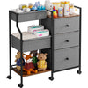 Modanais Baby Diaper Caddy Organizer And Storage - 3 Tier Rolling Cart With Dividers And Drawers, Easy To Assemble, Mobile Utili
