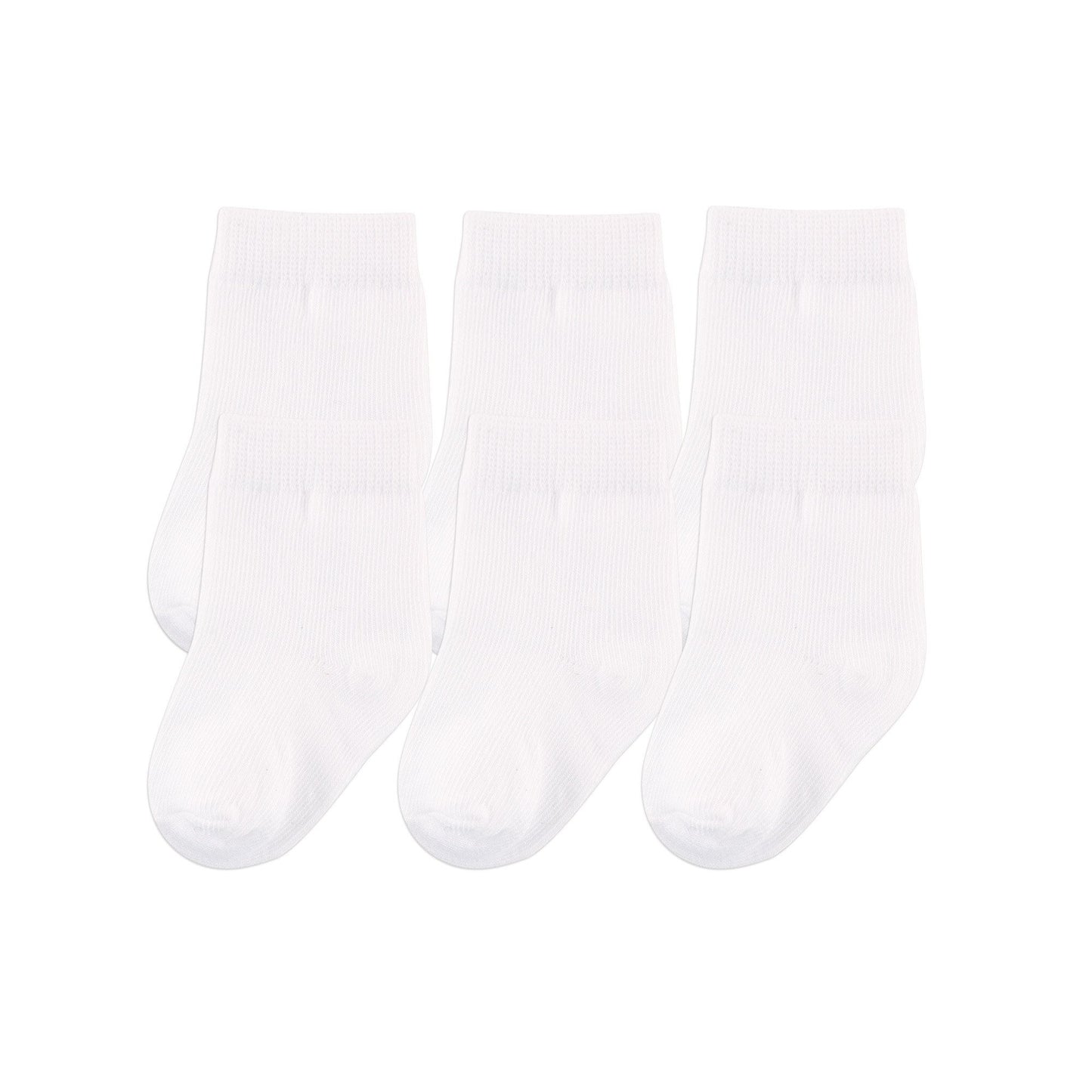 Touched By Nature Baby Boys Organic Cotton Casual Socks, White, 6-12 Months Us