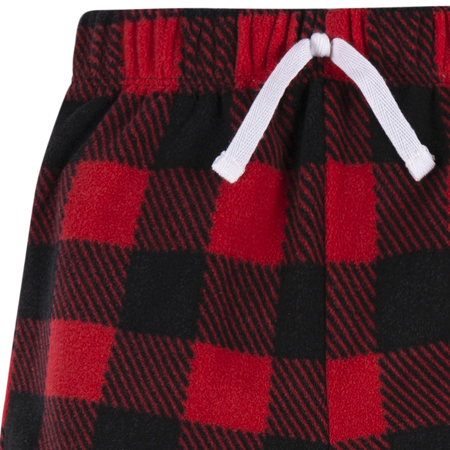 Gerber Baby Boys' 2-Piece Fleece Pajamas Pants Set, Red Plaid