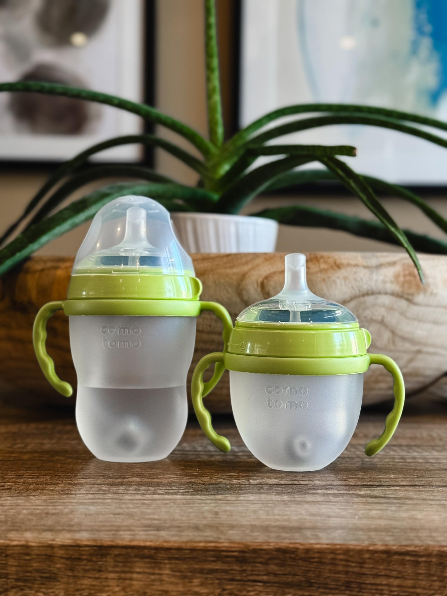 Straw Cup Conversion Kit For Comotomo Baby Bottles 2-Count, Food Grade Silicone Straw Nipples, All Silicone Weighted Straw, Bott