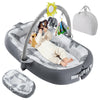 Swaathani Portable Baby Lounger for Travel,Breathable & Comfortable 100% Cotton Infant Lounger, Baby Nest 0-24 Months Machine-Wa
