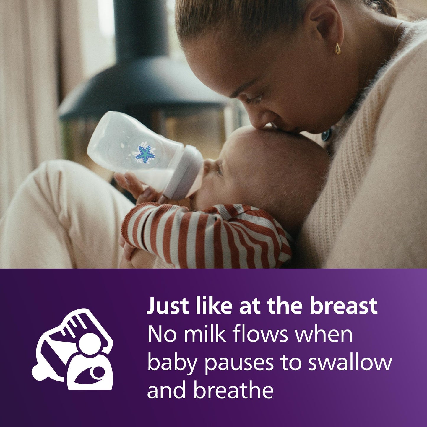 Philips Avent Natural Baby Bottles With Natural Response Nipples (Medium Flow, Flow 3), With Seahorse And Starfish Design, 9Oz,