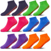 Hycles Boys Girls Non-Slip Toddler Socks Grip Ankle Sticky Sock Anti-Skid Socks For Kids 6 Pairs For 6-9 Years Kids