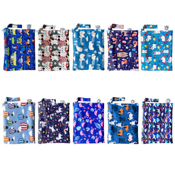 Flockthree Waterproof Baby Changing Pad With Storage Bag (43.3' X 28.7') Washable Wipeable Reusable Leak Proof Diaper Travel M