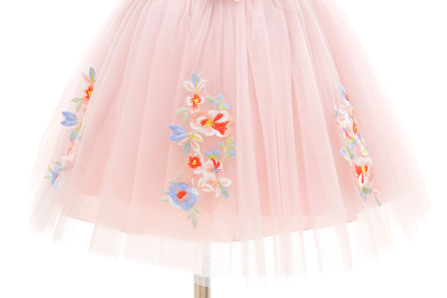 Weileenice Blush Pink Baby Girls Dress Applique Lace Embroidery Tulle Toddler Girl Wedding Christening Princess 1St Birthday Par