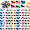 Shappy 100 Sets Mini Rubber Pigs with Sunglasses Pig Bath Toys Bulk Squeaky Piggy Bathtub Toys for Baby Shower Kindergarten Birt
