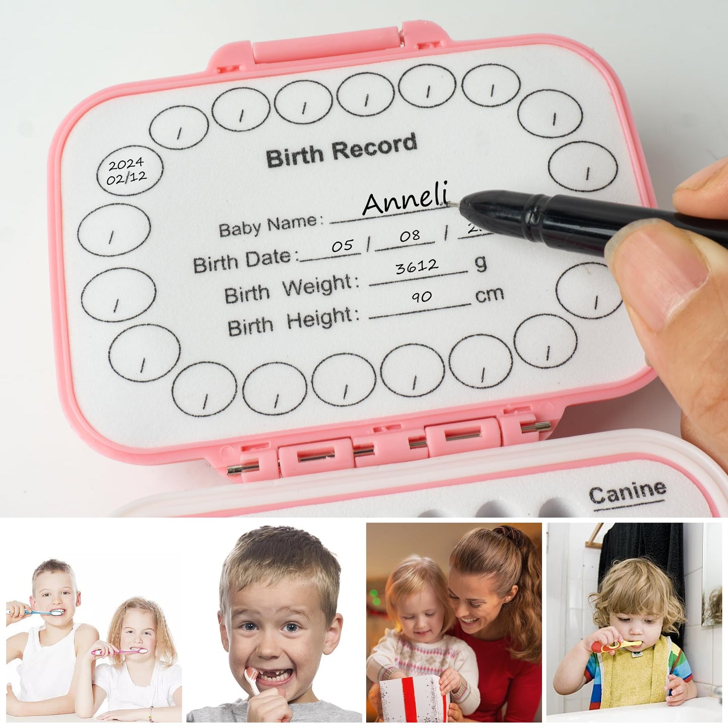 Iweener Baby Tooth Souvenir Box,Tooth Saver Tooth Container For,Lost Teeth,Teeth Storage Holder For Tooth,Fairytoothsaver,Preser