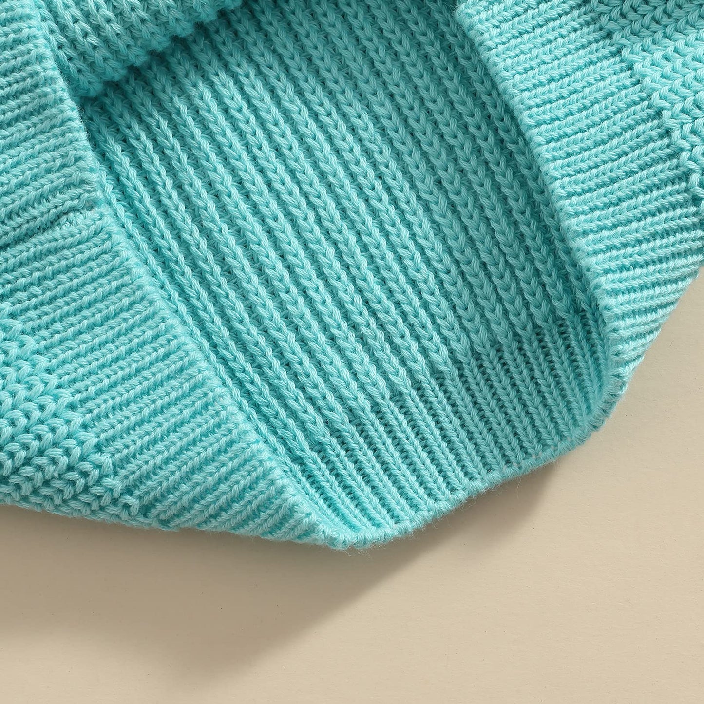 Infant Toddler Baby Girl Boy Knit Sweater Pullover Sweatshirt Warm Long Sleeve Shirt Tops Knitted Fall Winter Clothes (Cyan, 12-