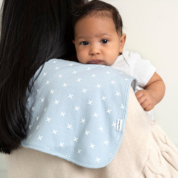 Gerber Baby Unisex Burp Cloths 5-Pack, Blue Gold, Size 10.5' X 21'