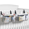 Diaper Caddy Organizer for Crib, 2-Pack Hanging Diaper Stacker Nursery Storage Bags - Large Capacity for Baby Essentials - Hold