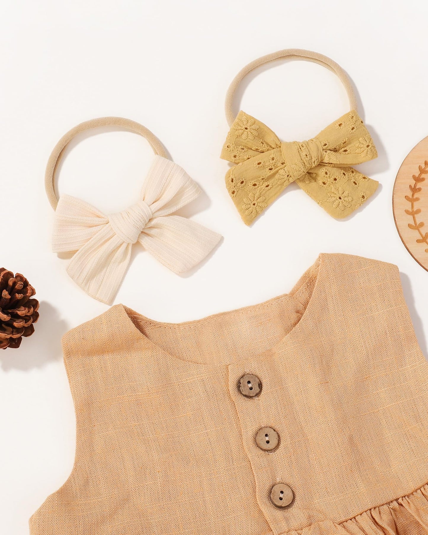 Jollybows 12Pcs Baby Girls Hair Bows Nylon Elastic Headband Hair Accessories For Infants Toddlers Newborn